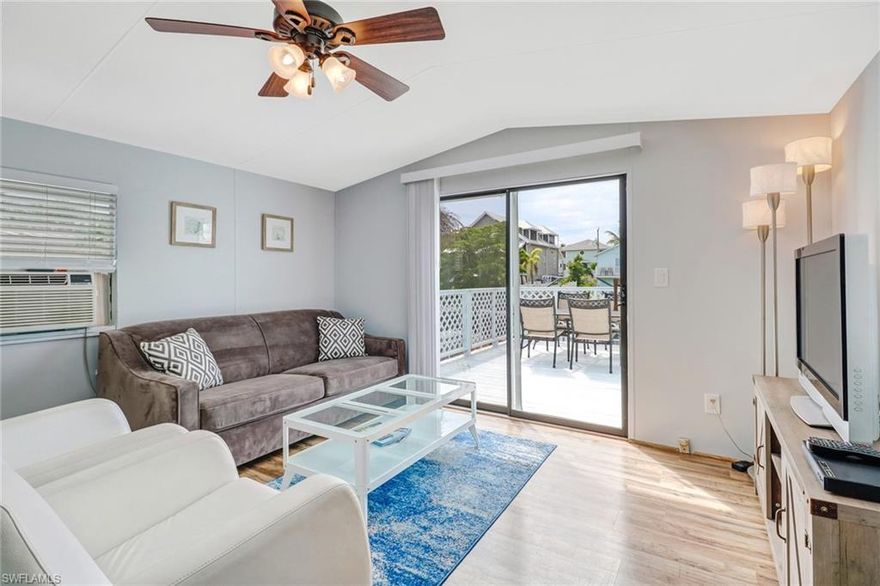 Rare Gulf Access and only minutes to the gulf! Sold Turnkey. Best deal on the market! Fantastic location on the water and priced at lot value! This neighborhood has lots of new construction happening right now! No bridges. Map this address to see how close it is to Lover's Key by boat. Amazing opportunity. Large covered area in the back on the water and very rare which gives extra waterfront. Boat lift. Large wood deck in the back. Great condition home plus large storage shed. Fresh paint inside and out. Keep it or knock it down and build your single family dream home on this lot. Minutes to Coconut Point and the Hyatt Resort. Only a few minutes by boat and you are at New Pass as well as Bonita's Dog Beach! Seller Financing Available with agreeable terms and down payment.