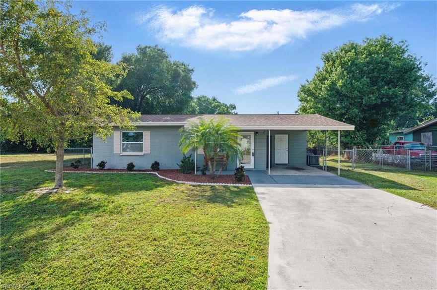 Welcome to this beautifully updated 2-bedroom, 1-bath home located in the heart of North Fort Myers. This property is move-in ready and full of modern touches, offering comfort, convenience, and peace of mind. Inside, you'll find a bright and inviting layout with fresh updates throughout, including stylish flooring, an upgraded kitchen, and a refreshed bathroom.

Step outside to enjoy a spacious, fully fenced yard—perfect for pets, gardening, or relaxing in your own private outdoor space. Whether you're a first-time buyer, downsizing, or looking for a seasonal retreat, this home checks all the boxes!