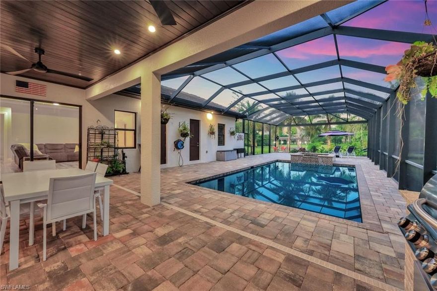 MOTIVATED SELLERS - WILL ENTERTAIN ALL REASONABLE OFFERS!!! FALL HEAD OVER HEELS IN LOVE with this HIGHLY DESIRABLE single family 4 bedroom PLUS den, 3.5 bathroom POOL home located in the esteemed NON-GATED neighborhood of Logan Woods! This BREATH-TAKING home is truly one of a kind, with SO many custom features!  Luxury and unparalleled seclusion are JUST the beginning! With over 2,850 square feet under air and OVER 2.25 acres, there is PLENTY of room to entertain family and friends.  Enter this stately home and be impressed by the view of the stunning pool and expansive backyard! There is SO much to LOVE! The fabulous floor plan surrounds a HUGE outdoor living space. This home is the epitome of indoor/outdoor living as the pool/lanai area is surrounded by indoor living space.  Glass doors allowing entry to the lanai can be found in all main living areas.  Home boasts SO MANY special features including 12-foot cove ceilings with crown molding, white shaker cabinets, quartz countertops, a DOUBLE island and TWO sinks in the kitchen, wood-like tile throughout, hurricane impact windows and doors, a private casita with an ensuite bathroom off the pool area, TONS of outdoor entertainment space and SO MUCH MORE! This home is TRULY the one you have been waiting for! The lavish primary suite is privately tucked away on the East side of the home overlooking the pool.  Entertain with ease ANYWHERE and EVERYWHERE in this home!  Spend your cool Florida evenings star gazing in your spa with a glass of champagne in hand. BBQ all winter under your pergola while entertaining family and friends. Grow your favorite fruits and veggies in the garden. The possibilities are ENDLESS!  There is EVERYTHING to love about this home including its location in the premier neighborhood of Logan Woods!  You will NOT find a property like this anywhere else in Naples SO close to everything – Fifth Avenue, grocery, restaurants, beaches, RSW International Airport and SO MUCH MORE!  Nothing is missing here!  This is your chance to experience the BEST of what Naples has to offer – in a neighborhood and ESPECIALLY – in a HOME!