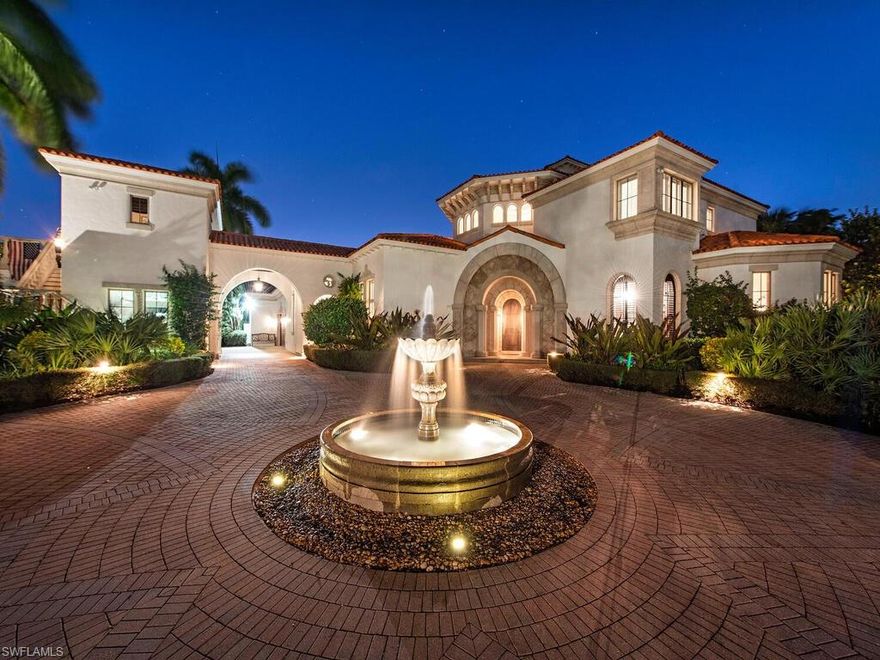 Welcome to Resort Style Living, Welcome to Grey Oaks. Don't miss this immaculate, 5 bedroom + den, 6 (1) bathroom residence in sought after Grey Oaks Country Club. This beautiful two-story home provides privacy, peacefulness and endless sunsets with its south westerern exposure. This magnificent residence sits perfectly on the spacious lot showcasing an expansive outdoor living area with an exquisite pool and spa, full outdoor kitchen, and fireplace. With over 7,100 sq. feet of living space there is plenty of room for family and friends to gather. The open floor plan offers seamless flow in addition to an abundance of natural light. Breathtaking wood accents can be found in the home office with a winding staircase, and a full wine room. Grey Oaks Country Club is Naples one and only private club with 54 holes of golf. In addition, the club offers exclusive amenities for all, from the newly renovated wellness center to the lagoon style pool, tennis, pickle ball, bocce, restaurants, spa… the amenities are endless.