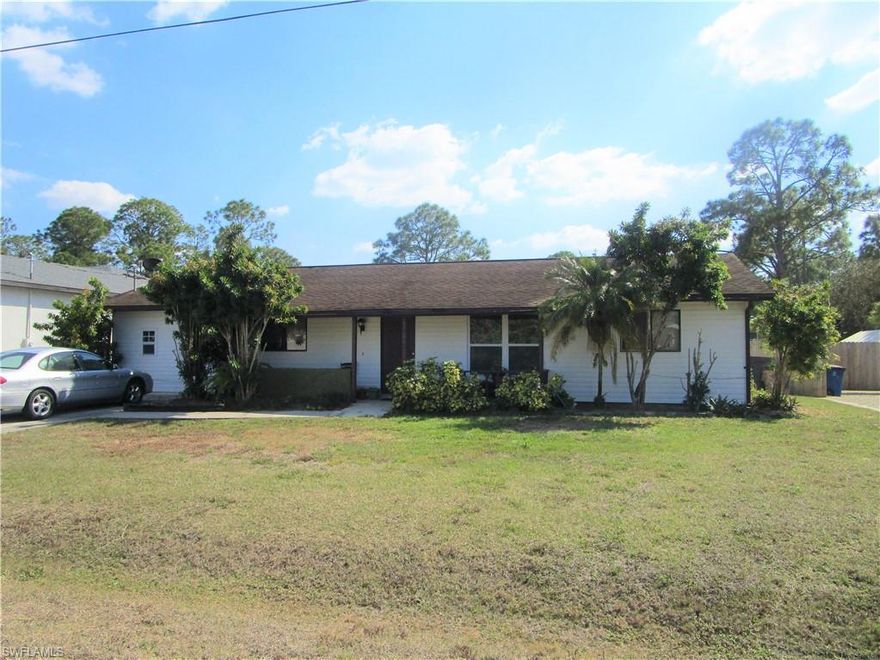 Finding a 3 bedrooms and 2 baths home in Lehigh Acres in this price range is rare. New vinyl siding installed, air conditioning 2012, and roof was installed 2007. The home has a large patio and a large fenced backyard that is an excellent area for children to play. For an office, storage, or craft room, there is space for it. Call today for more information.