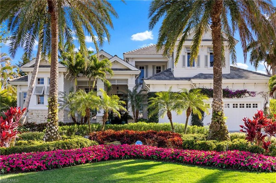 Presenting a truly exceptional custom-built estate in the prestigious Park Shore neighborhood of Naples, Florida. Designed with unparalleled craftsmanship and attention to detail, this award-winning masterpiece blends sophistication, comfort, and a prime location into one extraordinary offering. As you arrive, the home's elegant facade is framed by extensive mature landscaping, setting the stage for the grandeur within. The stunning mahogany front entrance doors open to a light-filled interior with soaring cathedral ceilings, white oak flooring throughout, and a striking fireplace anchoring the living space. The chef's kitchen is a statement in luxury, featuring dual islands, handcrafted Ruffino cabinetry, Calcite quartzite countertops, and top-tier Wolf, Sub-Zero, and Miele appliances. A walk-in pantry and a butler's pantry--complete with a second dishwasher and wine cooler--offer both convenience and refined entertaining options. Designed for both relaxation and hosting, the home boasts an exceptional outdoor living space with total backyard privacy. The south-facing saltwater pool and infinity-edge spa are bathed in sunlight all day, complemented by tranquil fountains, a marble pool deck, and a sun shelf for lounging. The outdoor kitchen, gas fire pit patio, and lanai with a fire pit table create a seamless indoor-outdoor lifestyle, perfect for entertaining under the Naples sky. Thoughtfully designed for guests and residents alike, the first level features a primary wing with spacious closets and a spa-like primary bath, a private guest suite with an en-suite bath, and an office space with custom built-in cabinetry. The second-level VIP suite offers an expansive retreat with an oversized, opulent bathroom, a private balcony, and a loft for added versatility. Perfectly positioned near Naples' renowned beaches, fine dining, and upscale shopping, this exquisite residence delivers the ultimate in luxury and lifestyle--a rare opportunity to own a truly one-of-a-kind home in one of Naples' most sought-after locations. Experience the essence of Park Shore living--schedule your private tour today.