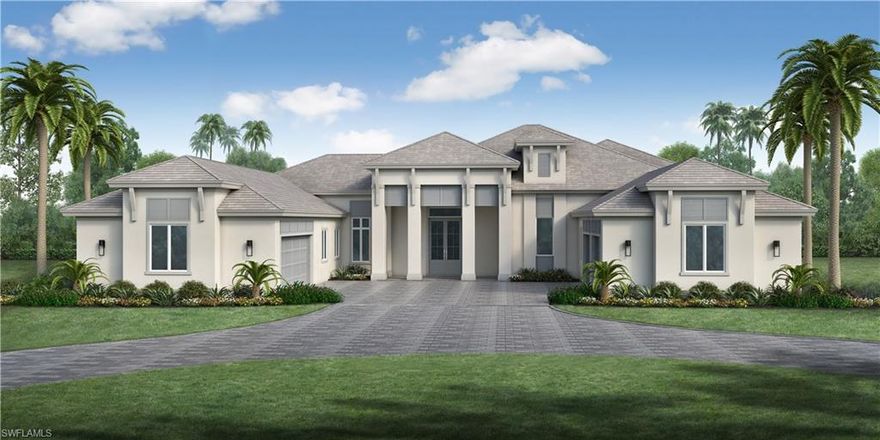 Stock Custom Homes offers this four bedrooms ensuite, bonus room, powder bath, a great room, study, double two-car garages, and Stock’s trademark luxurious and expansive outdoor living area, encompassing more than 1,500 square feet with custom pool and spa and private pool bath. Indoor and outdoor living will be exceptionally combined situated on oversize homesite. Inspired by the fresh, airy palette of a Southampton aesthetic, the home will contain white-washed linens, natural textures, and ocean-inspired blues. Coastal elements reminiscent of sandy beaches, accents of sea glass blues, and organic fibers such as rattan and canvas will create a relaxed coastal atmosphere. Clean lines and classic architectural details such as shiplap, coffered ceilings with exposed beams, and light wood floors will be throughout. A true statement piece, an elegant frameless glass wine room holding 350 bottles. Kitchen perimeter cabinets will have a clean white finish while the island cabinets will be painted a soft grey to add depth to the space. This color palette will be taken through to the perimeter countertops and the backsplash, both of which will be white with grey veining throughout.