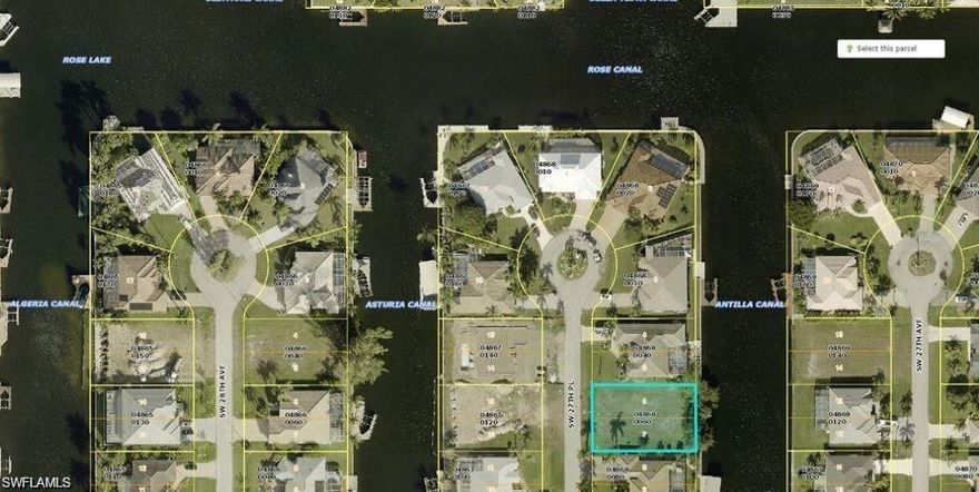 Beautiful gulf access site lot to build your dream home in this prestigious location, or hold for the future or as a great investment. Relax at your boat or back deck and enjoy the peaceful sunrise over the water and the balmy year-round weather. Nestled in the heart of upscale SW Cape Coral. Cruise a short boat ride to the spreader canal and then to the Gulf of Mexico’s world class snook, snapper, and seatrout fishing, and navigate to nearby stunning Sanibel, Captiva, and Fort Myers Beach destinations. Or enjoy a relaxed cruising or kayaking in the Cape Coral beautiful local canals with amazing views of nature and secluded multimillion dollar homes. Quiet cul-de-sac with no thru traffic surrounded by elegant waterfront residences on an upscale neighborhood with city utilities. Close to great waterfront restaurants, shops, banks, medical facilities, schools and more. Convenient access to Fort Myers’ Southwest Florida International Airport (RSW) and Punta Gorda International (PGI). This exceptional lot is one of the very few available in this area. Enjoy this great location in this tropical paradise. All assessments in and paid. A BRAND NEW 10 FOOT SEAWALL JUST INSTALLED !