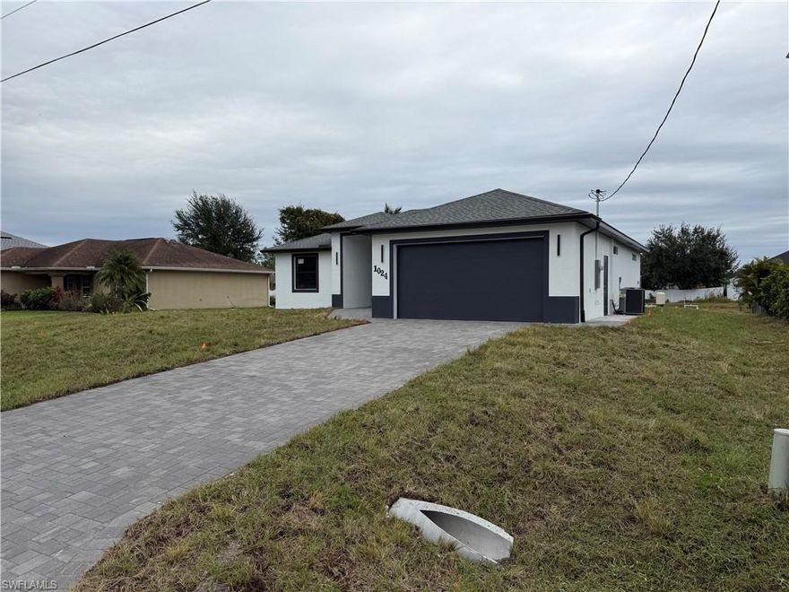 Modern new construction with impact windows and doors, quartz countertops on kitchen and vanities, stainless steel kitchen appliance package, modern fixtures, large format tile throughout the home.
Come and see yourself on your new home.
Seller will provide a 2 year extended  home warranty and 10 year structural from 2-10 Home Buyer's Warranty.