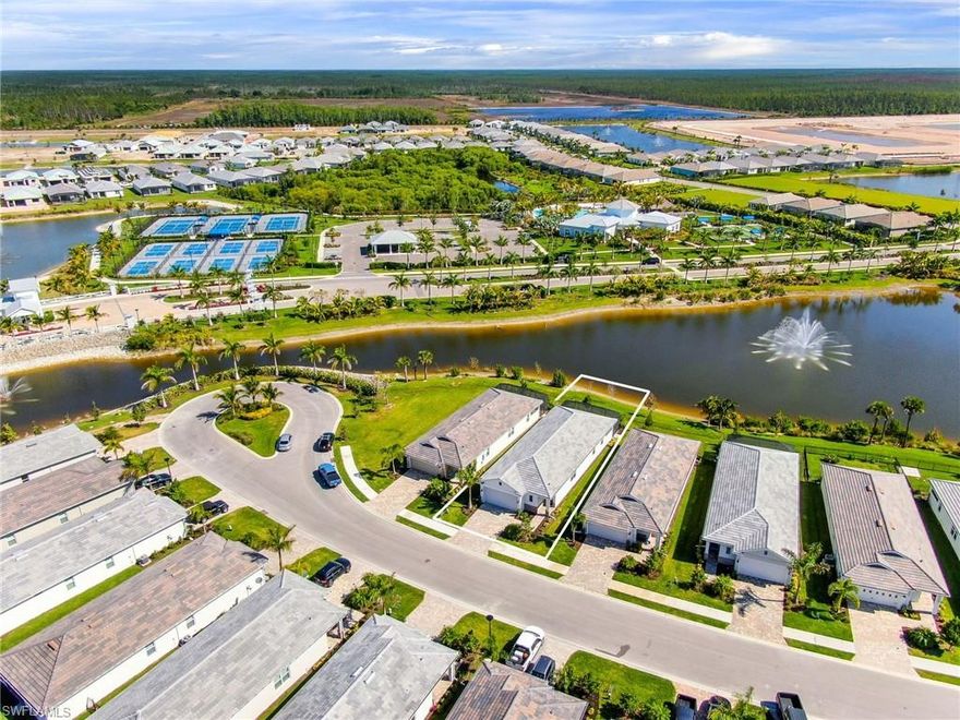 Welcome to Seasons at Bonita, one of the newest, most desired communities in Bonita Springs Florida.This wonderful & stunning “Willow Floor Plan” Single Family Home, Coastal Elevation, lake view, brand new, and move-in ready. Features nearly 1,800 Sq. Ft of living space, plenty of natural light, high ceilings, 3 large bedrooms, 2 Full bathrooms, 2 car garage. With over $15K in exclusive upgrades, including Smart Home technology package, kitchen with quartz countertops, huge island, stainless steel appliances, LED lighting, tile throughout and carpet in bedrooms, Spacious Master bedroom, large walk-in closet. Step out  to the extended screened lanai with pavers, and a vast lake view. Seasons at Bonita is a gated new home community where natural beauty abounds. Newly opened amenities at Seasons feature a resort-style pool with a beach entry, lap lanes and an ample sun deck. After a workout in the Fitness Center or an invigorating tennis or pickleball match, relax in a hammock or chill in the shade under the Tiki hut. A white sand, palm tree-filled beach area allows residents to soak in the sun and truly enjoy the Florida lifestyle. Minutes to Naples, Estero and Fort Myers Airport.