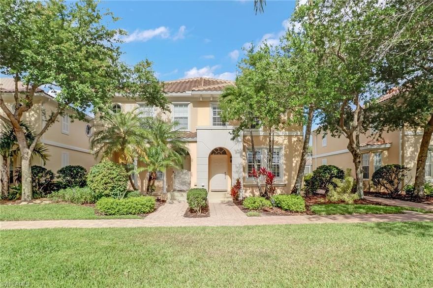 H2341 - WONDERFUL, LIGHT AIRY TOWNHOUSE, Outstanding Floor Plan, Generously Sized Rooms, Numerous Windows, Large Bay Window, Sliding Glass Doors, Bring The Florida Sunshine in and Allow Great Cross Ventilation for Enjoying Fresh Air, Coastal Inspired Update, Wood Look Tile, Plantation Shutters, Wonderful Custom Staircase With Wood Stair Treads, Kitchen Stainless Steel Appliances, Granite Counters, Pantry, Breakfast Bar, First Floor Power Room, Laundry, Family Room Opens Onto the Private Courtyard Over Looking The Pool, Oversized Two Car Garage At the Back of Courtyard. The 3 Bedrooms & 2 Bath's are on the Second Floor, New Berber Carpet, Fresh Paint, Master Suite has, Large Walk-In Closet, Mater Bath Dual Sinks, Soaking Tub and Walk In Shower. The Community of Island Walk Offers Residents A Wonderful Life Style, Clubhouse, Community Room, Library, Business Center, Many Miles Of Walking & Biking Paths, Lap & Resort Style Pools, Fitness Center, Putting Green, Lighted Tennis Courts, Bocce & Pickle Ball. A Town Center With Salon, Restaurant, Gas Station, Car Wash, Post Office And More! New AC 2021, New Berber 2021, Hot Water Heater 2020, New Roof Town House 2019, Garage Roof 2003.