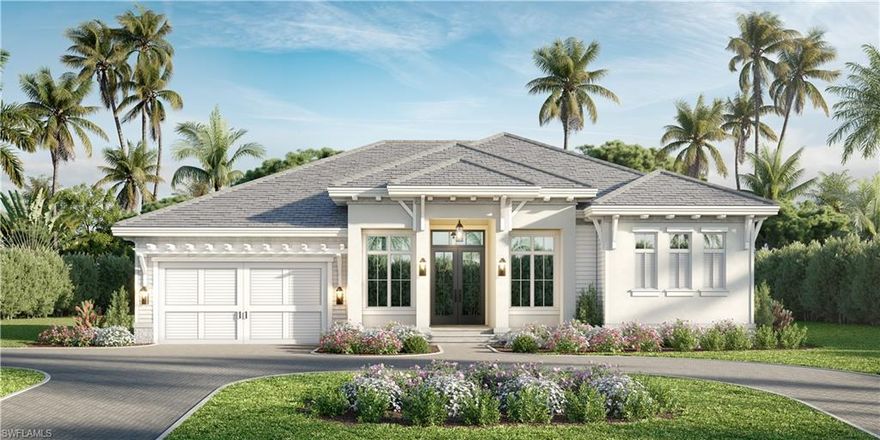 Expected to be completed in early 2024, this coastal Key West home is a rare find in Park Shore. The floor plan is efficient and flexible yet doesn't sacrifice on quality or high-end details. Enjoy the views of the park over your private pool and spa.  With Borelli Construction as the builder and the extra foot over code elevation, you know the home is going to stand the test of time. Point West is neighborly with its community park and pool, plus owners can join the Park Shore Association for the conveniently-located beach access. The home includes three bedrooms, and a study that could easily be a comfortable bedroom, plus four full bathrooms. The primary suite will be well-appointed with a serene sitting area, dual closets and a wet room. The interior finishes will be high-end such as French white oak floors running throughout, Wolf & SubZero appliances, custom solid wood cabinets, designer plumbing fixtures, marble tile in the baths. Sonos speakers, security cameras, hard-wired security system, and window coverings will also be included. The home will be protected with an iron front door, Andersen windows, electric screens & shutters over the lanai and a whole-house generator.