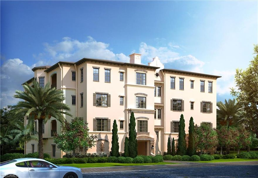 Carrara offers the simplicity of luxurious, maintenance-free condominium living. Each residence includes a private elevator lobby, a great room, a gourmet island kitchen, a master suite that is “on the view,” two guest ensuites, a library/media room, a powder bath and secured ground-level parking. The luxury penthouse-style residences offer more than 2,900 square feet of air conditioned living space and feature wraparound loggias for maximum views.