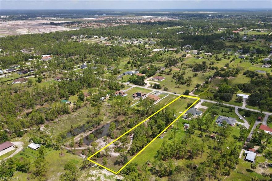 Beautiful 1.14 acre lot located in Golden Gate Estates. This lot is conveniently located and ready to build your dream home on. Located minutes from a Publix, golf course, and brand new shopping center with multiple restaurants. If you are looking for land in sunny Naples, FL, don't miss this one! The majority of land is upland (1.13 acres)- see wetland report available.