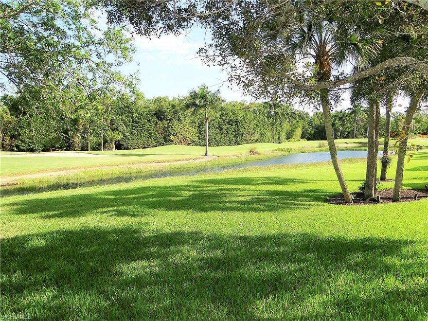Fresh paint! Spacious floor plan and oversized lot included with this 3 Bedroom + Den and 3 full baths pool home located in Spyglass Pointe at Windstar on Naples Bay! Interior features include 2,700 sq. ft. of living area, high ceilings, large kitchen with breakfast room, living/dining room, den/study with dark wood English oak floors and separate guest cabana offering a small kitchen, full bathroom and privacy for your guests! Exterior features include an oversize lot lined with tropical trees, heated pool and great views of Windstar’s 16 fairway!
Windstar offers incredible amenities including: Tom Fazio designed golf course, clubhouse with spectacular views of Naples Bay, 73 slip deep-water marina with direct Gulf access in less than ten minutes, clay tennis courts, fitness center, Keewaydin Island Beach Club with boat shuttle and private membership.