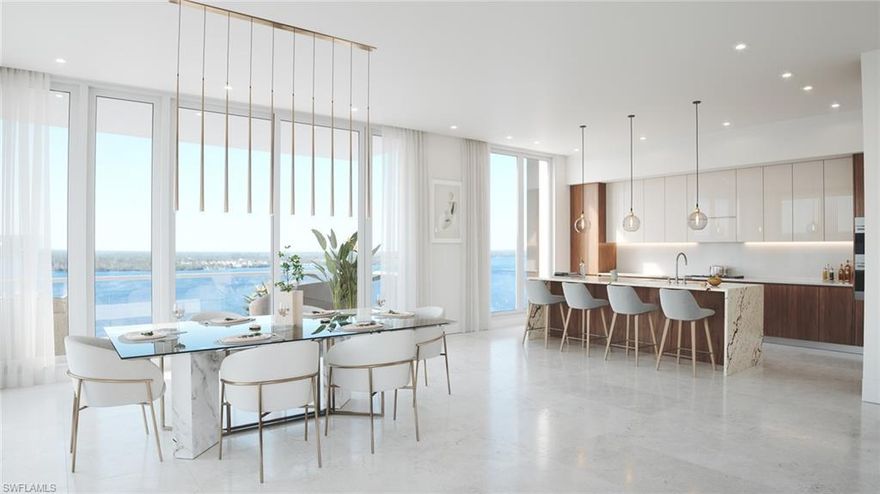 A rare offering within ONE, an intimate 21-story boutique tower redefining waterfront luxury in Fort Myers. With only 34 total residences and just two homes per floor, this is a level of privacy and exclusivity virtually unmatched in Southwest Florida. Every residence is a corner end-unit, ensuring sweeping river views, abundant natural light, and a serene, residential feel far removed from typical high-rise living.

Access your home via a private entrance elevator that opens directly into your own foyer.
This exceptional 3-bedroom, 3-bath residence offers a rare full-depth layout with stunning views from both the front and rear exposures, filling the home with natural light and showcasing a dynamic waterfront setting from multiple vantage points. Three expansive balconies extend from the main living areas, the primary suite, and the third bedroom, creating a seamless indoor-outdoor lifestyle from every angle.

Designed with comfort and flexibility in mind, the residence features two luxurious primary suites, each offering privacy, generous proportions, and spa-inspired baths. A well-appointed guest bedroom is complemented by a Jack-and-Jill style bathroom, ideal for visitors.

The open-concept kitchen, living, and dining areas flow effortlessly onto the main terrace, perfect for entertaining, while refined finishes and thoughtful design elevate the overall living experience.

The chef-inspired kitchen anchors the home, featuring premium appliances and gas cooktop, European-style cabinetry, and a statement island. 

The primary suite is a private retreat with direct terrace access, a spacious walk-in closet, and a spa-quality bath complete with dual vanities, a soaking tub, and a glass-enclosed shower. 

Residents enjoy a curated collection of waterfront amenities, including an infinity-edge pool, a riverfront beach area with cabanas, boat dock, private riverfront kayak launch area, chef-inspired cabana BBQ, State-of-the-art fitness center, cozy and inviting fire pits, pet grooming salon, and much more, all reserved for only 34 owners.

This is a residence defined not just by design, but by rarity, functionality, and a level of everyday convenience that makes it truly livable year-round, as a second home or investment. 

Ideally positioned just moments from the Historic River District of Downtown Fort Myers, residents can enjoy walking access to downtown shops, restaurants, and year-round events, while returning home to a more private, tranquil setting. The trolley stop right in front of ONE further enhances connectivity to downtown.

Secure your future residence at ONE today: Within this limited collection, opportunity are finite and pricing will evolve as availability narrows. Take advantage now and position yourself ahead of the continued growth and expansion of Downtown Fort Myers. (PID #:13-44-24-P2-00006.0020)