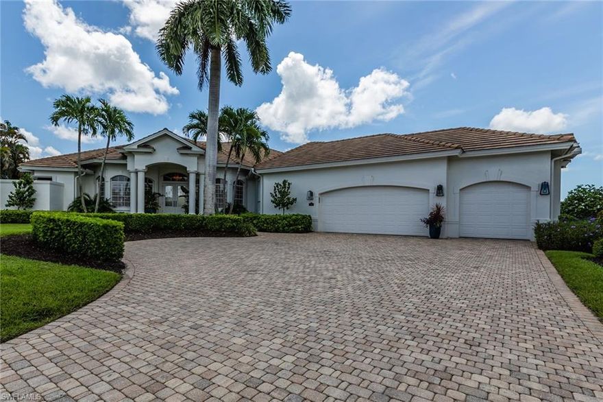 Come and experience waterfront living at its very best in this custom-built boater’s treasure with stunning wide water views from almost every room. Perfectly positioned on an oversized tip-lot location, this four-bedroom-plus-den tropical retreat offers 255 feet of waterfront enjoyment in a private, scenic setting. Bright and inviting floor plan with many updated features including new porcelain tile flooring throughout, new master bath, new roof in 2018 and a lanai enclosure with scenic panoramic screens. Entertain or relax on the expansive lanai area with a sunny, sparkling pool and spa. Quick access to the Marco River from a large dock with two lifts accommodating 50 and 20-foot boats. Offered beautifully furnished and ready to move right in and enjoy your island waterfront paradise.