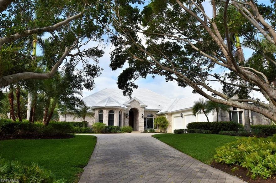 1250 Galleon Drive is an exquisite deepwater yachting estate renovated & updated years 2012 - 2015.  Immerse yourself in delightful surroundings.  The oversized site & home offer a delightful WESTERN exposure with romantic sunsets that will touch your soul!  4 bedrooms, office & 3-car garage.  The elegant & luxuriously cozy main house plus guest / pool cabana offer a wonderful environment to entertain family & friends.  Relax in the pool area with bronze elephant fountains, spa, covered terrace & outdoor kitchen area.  Large rear grounds offer excellent space for children to play upon or to challenge friends to a game of croquet.  Bridge-free boating to enjoy from the deepwater dock that features water & electricity.