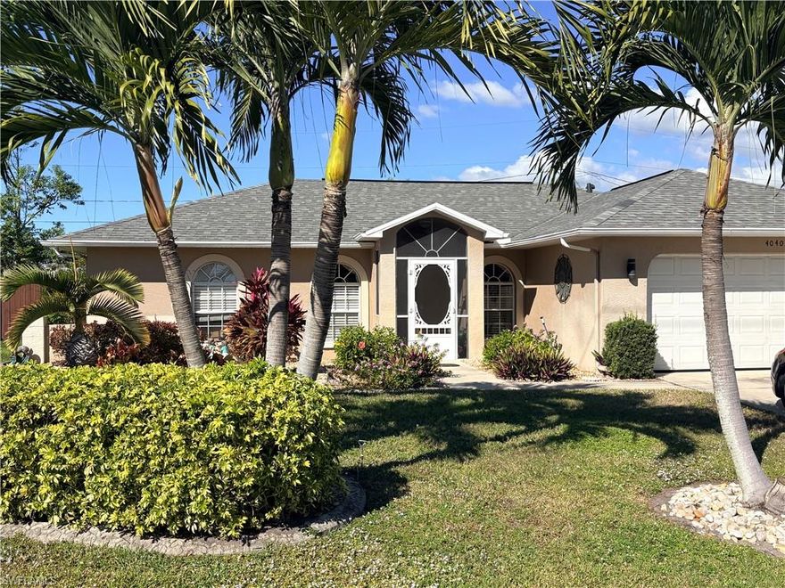 This Beautiful Single Family Home where location, lifestyle, and opportunity meet is situated along the highly desirable Country Club corridor. This home offers convenient access to downtown Cape Coral, shopping, dining, golf, and entertainment — all while maintaining a peaceful residential setting.

This property features a well-designed floor plan with spacious living areas filled with natural light, making it perfect for both everyday living and entertaining. The kitchen opens seamlessly to the main living space, creating a warm and inviting atmosphere. Generously sized bedrooms provide comfort and privacy, while the primary suite offers a relaxing retreat.  Many upgrades have been done so the house is move-in ready.   
The screened lanai off the kitchen and dining room offer quiet peaceful mornings and evenings with a partially fenced yard for your family pet.
And there is plenty of room to build your own pool and private oasis.  Whether you're searching for a primary residence, second home, or investment opportunity, this home delivers versatility and value.

Located minutes from the Cape Coral Yacht Club, the thriving Downtown Cape Coral, and the World Class Beaches of SW Florida, this property places you in the heart of Paradise.