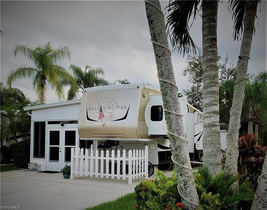 Silver Lakes R/V and Golf Resort- Don't miss your opportunity to own in one of most impressive resort style communities anywhere! Own your lot and enjoy the extensive amenities that Silver Lakes has to offer. Come and see this Incredibly Well Appointed 2012 36ft DRV Select Suites 5th Wheel R/V on this Well Manicured lot over by Sunset Point. Enjoy your morning coffee on the secluded pavered patio at the rear of your new home. Also included in the purchase of your soon-to-be home is a 10x10 shed for laundry and extra storage. Consider joining one of the many activities that this resort has to offer to include: Billiards, Bocce, Corn Hole, Horseshoes, Tennis, Pickleball, Shuffleboard 3 swimming pools, 2 clubhouses etc! Silver Lakes also has  a Monday morning social to keep you up to date on all of the planned events too.  Did I mention that the sale includes a Club Car Golf Cart so you can travel around the resort with ease? What Are You Waiting For???