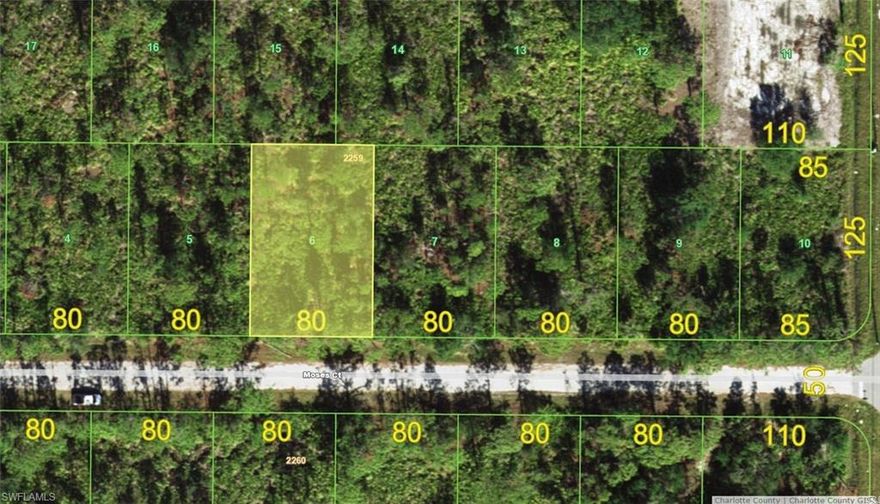 No HOAs with fees or deed restrictions or CDDs. Don't wait until demand exceeds supply!! Not in a area requiring Scrub Jay mitigation per the Charlotte County Property Appraiser website 06/19/24 -please reconfirm during due diligence. This great Residential Single Family Home zoned lot in beautiful Port Charlotte is just waiting for you!! This is nearly a quarter of an acre of the sunny Florida dream. Although out in the scenic Florida landscape, this lot is still conveniently located to shopping, dining, banking, etc. New construction is everywhere you look and you can be part of the action. Information about builders available upon request. Also perfect for self-directed IRA's, 401K's and other investment portfolios. 24.5 MILES TO THE ENGLEWOOD BEACH!