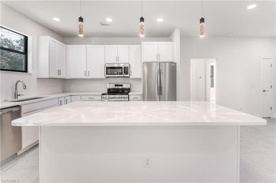 NEW CONSTRUCTION! No detail was spared in this 3+den/2 Bath Laguna custom home. This beautiful residence offers 3 bedrooms, plus den and 2 bathrooms, providing ample space for comfortable living. Impact Windows, porcelain tile, quartz countertops, stainless steel appliances throughout the home. With 1642 square feet of living space and a generous lot size of 1.14 acres, this home provides both indoor and outdoor living opportunities. Come and check this one out!