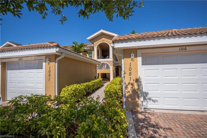 Imagine yourself enjoying easy, carefree living in the gated community of Casa di Fiori. Built in 2020, this beautifully maintained first-floor condo offers 2 bedrooms + den, 2 baths, and a single-car garage—no stairs, no hassle, just comfortable, convenient living.
Step inside to a bright, open layout with upgraded finishes throughout, including white wood cabinetry, granite countertops, and a large cabinet pantry. The home has been painted in a soft, neutral palette, creating a warm, move-in ready feel.
The spacious primary suite features a large walk-in closet, dual sinks, and an oversized shower. A versatile den provides the perfect space for a home office, reading room, or extra guests. The laundry room is tucked away for convenience.
Enjoy the oversized, full-length screened lanai—larger than many in the community—complete with an electric roll-down Kevlar hurricane screen, allowing you to secure and protect outdoor furniture with ease. Hurricane impact windows provide additional peace of mind. Located outside a flood zone with no history of flooding.
This home is ideal as a full-time residence or second home. With a secure gated entrance and beautifully maintained grounds, you can truly lock up and go without worry—everything is taken care of for you.
Casa di Fiori offers lush tropical landscaping throughout and impressive amenities including a 4,400 sq ft clubhouse with catering kitchen, resort-style pool, fitness center, tennis and pickleball, bocce ball, playground, picnic areas with gas grills, and a fire pit for relaxing evenings. The unit is conveniently located near the front gate and just a short distance to the amenities center. Pet-friendly community.
Lovingly cared for by the original owner, this home is ready for you to move in and start enjoying the Florida lifestyle.  BE SURE TO CHECK OUT THE 360 VITURAL TOUR