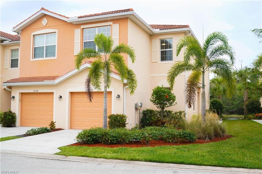 In the market for a Fabulous 3-2-1 two-story townhouse located in the heart of Fort Myers? You have found your oasis! This updated End-unit, is a lake front home with a beautiful open concept, high ceilings, custom kitchen with built-in-cabinet wine cooler, custom décor feature walls and an attached garage with professionally installed overhead storage for your convenience. This pet friendly and gated community is perfect for everyone seeking a resort-style & maintenance-free living experience. For only $300/M this beautiful community offers everything from Lawn, automatic sprinkler system, landscape, cable/internet, and street lights; to the endless luxury amenities.