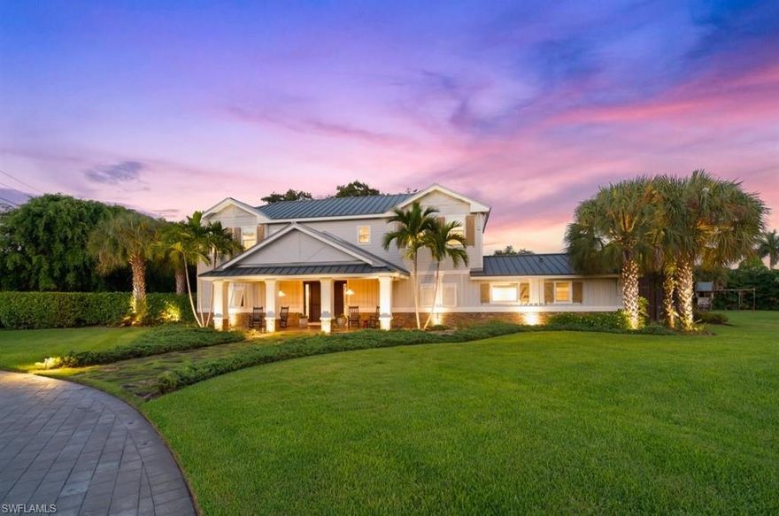 Incredible opportunity to own a well maintained, expansive, single family equestrian estate with horse stables in sought after Pine Ridge. This 2+ acre estate homesite provides, privacy & peacefulness w/southern exposure and well manicured grounds. The 4 bedroom + den, 5 (1) bath residence consists of 4,482 SqFt & sits perfectly on the spacious lot showcasing an expansive outdoor living area w/inviting pool, spa & multiple entertaining & game areas. The well laid out floor plan offers seamless flow throughout & plentiful natural light. The gourmet kitchen includes stainless steel appliances, double wall oven, gas cook-top, farmhouse style sink, oversized island & plentiful storage. Residence is finished with a loft featuring a game room, craft/hobby area and library.  Pine Ridge is a unique community conveniently located just minutes from the Waterside Shops, Ritz Carlton, Mercato & only a short drive to downtown Naples’ white-sand beaches, fine dining & world-class shopping.