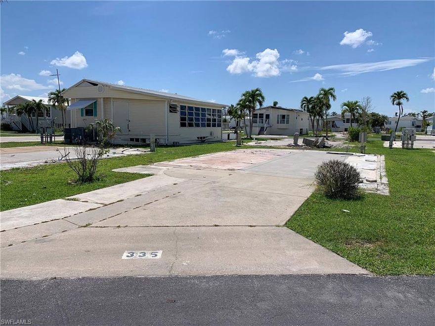 Terrific location! Close to the community pool, tennis and other amenities. D street is a short, one-way street with little traffic. Enjoy beautiful sunrises on this east facing lot. Lot size is 37'x55'  Fantastic community where you own your land in Palmetto Palms RV Condo, a 55+ community with an HOA. Park your RV or place a new manufactured home on the lot! Palmetto Palms offers boat storage and is biking or walking distance to Bunche Beach. Very close to FMB, Sanibel and so much more. The community and facilities suffered storm damage, but the rebuilding process has begun! Seller has paid the first half ($900) of the one-time assessment of $1800 per lot.