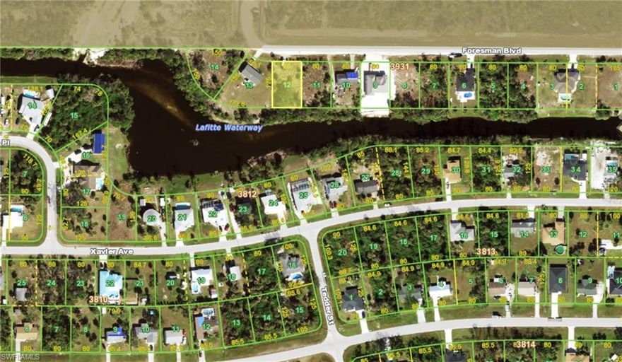 Located at 11903 & 11911 Foresman, these two adjacent freshwater canal lots lead to great potential for new construction or as a land investment. Priced for each lot, the seller prefers to sell both lots together, providing a cost-effective option for builders. Public water is available, and the property is in a NON-FLOOD ZONE, adding peace of mind for development. An optional $65/year membership gives access to a private waterfront park and Gulf Cove boat ramp, with access to the Myakka River. The lots are now split into separate parcels .25 acres of water front property. SIDE BY SIDE!! Whether you’re looking to build now or hold for future growth, this is a prime opportunity in a sought-after area.
