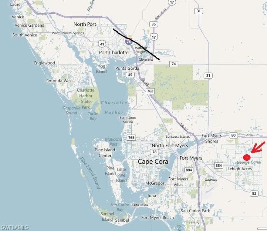 Beautiful half acre in Lehigh Acres surrounded by many new homes.  Two adjacent half acres are also available.  See MLS listing numbers 224029588 & 224029589.  Purchase one, two or all three.  Here's your chance to own up to 1  1/2 acres surrounded by trees for the ultimate privacy.