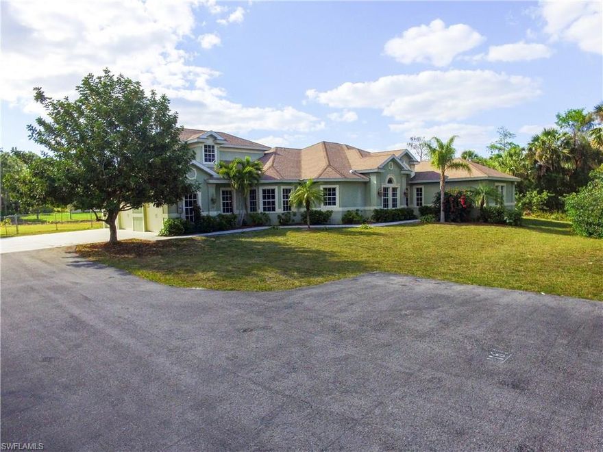 Absolutely gorgeous family home with 5 bedrooms, 4.5 baths, 2.5 car garage and over 3,900 sf of living space. Beautiful details throughout, every bedroom has a WALK IN CLOSET, 2 AC units, lovely wood flooring in kitchen and dining. Crown molding and much more. Kitchenaid appliances throughout. Master Suite has tray ceilings, huge soaker tub, his and her walin closets an sinks. All bathrooms offer granite countertops, quality cabinetry and tile. Olnly room located upstairs is a bonus room (6th bedroom) and private bath. Beautiful winding driveway to lovely lot with almost 3 acres and fenced in back yard.