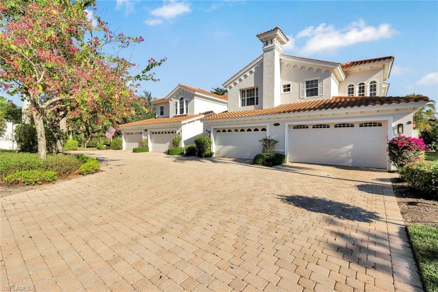 Beautifully appointed first-floor coach home in the double-gated Cascada neighborhood of Fiddler's Creek, offering 2,408 square feet of spacious, light-filled living with serene golf course views. This residence lives like a single-family home, complete with a private two-car garage and a thoughtfully designed split-bedroom floor plan. The open and airy layout features tile throughout the main living areas, a spacious living room seamlessly connected to the generous eat-in kitchen with abundant cabinetry and workspace, and a formal dining room ideal for gatherings. The home offers three bedrooms plus a den/flex space, providing versatility for a home office, media room, or additional guest accommodations. The primary suite is privately positioned, while guest bedrooms are tucked away for comfort and privacy. A screened lanai overlooks the lush greens, creating a peaceful setting for morning coffee or evening sunsets. Residents enjoy access to a private community pool exclusive to Cascada, along with Fiddler's Creek's renowned resort-style amenities, including an expansive clubhouse, state-of-the-art fitness center, resort-style pools, spa with sauna, steam room, and hot tub, and a vibrant pickleball and tennis program with six Har-Tru tennis courts and ten pickleball courts, plus bocce. Casual and fine dining venues complement an active social calendar filled with clubs, classes, and events. Golf memberships are optional, featuring a newly renovated course and stunning clubhouse, while optional Tarpon Club memberships provide beach and marina privileges. Miles of scenic sidewalks invite walking, running, and cycling. Ideally located between downtown Naples and Marco Island, this exceptional home is minutes from the executive airport, nature preserves, kayaking, shopping, dining, and all of Southwest Florida's best attractions, with everyday conveniences just outside the gates.