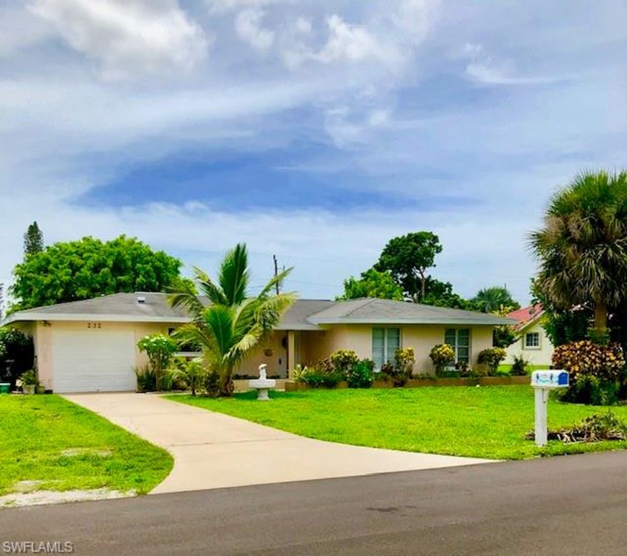 Come see this conveniently located 3 bedroom, 2 bathroom, 1 car garage pool home located in SE beautiful Cape Coral! Cute walkway with flower bed leads to your front door that opens to an open floor plan with large sliders with pretty view of screened lanai & large pool! Tiled kitchen is updated with granite & nice cabinets. Master bedroom has private sliders to lanai & a long horizontal window for natural light. Master bath has new vanity & tile with seperate shower. Backyard is all fenced-in with plenty of room for kids activities and gardening. When it's time to relax, you can escape to the private and covered lanai that leads you to the screened in-ground pool. This cozy home could be ideal for a great retirement or for first time buyers. It is conveniently located to great restaurants, sports bars, entertainment, and shopping. This property is a must see and will not last long as it is priced to sell fast!