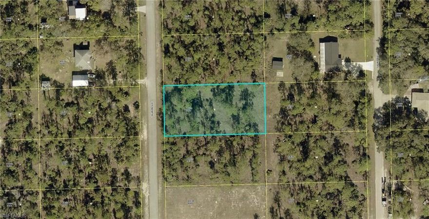 Nice half acre lot in northeast Lehigh Acres ON A DEAD END STREET. This lot has great potential AREA IS GROWING WITH MANY NEW CONSTRUCTIONS. AGENTS READ CONFIDENTIAL NOTES.