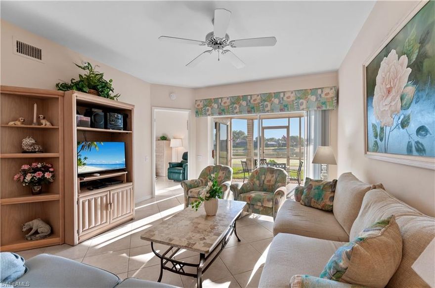 EXCEPTIONAL INVESTMENT OPPORTUNITY-IMMEDIATE GOLF MEMBERSHIP DEEDED WITH CONDOMINIUM:
Enjoy tranquil eastern exposure from your lanai with beautiful lake and golf course views in this well-appointed first-floor residence at Worthington Country Club. This inviting 2-bedroom, 2-bathroom condo is offered turnkey furnished and features a desirable open floor plan, complemented by tile flooring throughout.
The spacious kitchen offers ample room for a breakfast table, while the generous primary suite provides serene lake views—creating a relaxing retreat. This residence is move-in ready, making it ideal for both seasonal use and income-producing opportunities.  AC replaced March 2026. Residents of Worthington Country Club enjoy a welcoming, amenity-rich community centered around a beautifully maintained golf course suitable for all skill levels. As one of Southwest Florida’s most sought-after and affordable bundled golf communities, Worthington offers a distinctive lifestyle with exceptional value.
Conveniently located with easy access to Bonita Springs, Southwest Florida International Airport, premier shopping, dining, pristine Gulf beaches, and entertainment options. No CDD fees.
This is a fantastic opportunity to own in a vibrant golf community with immediate membership privileges.