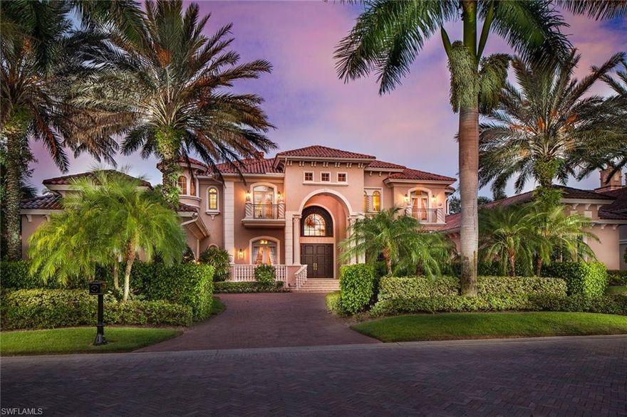 Enjoy the Ritz-Carlton lifestyle in this gracious, thoughtfully designed residence with soaring two-story marble foyer and living room overlooking the infinity-edge pool and the golf course beyond. The first level features soaring ceilings, opulent master suite with sitting area and wood-paneled office. The second level features a two-bedroom guest suite and two additional en suite bedrooms. Natural gas powers the generator, fireplaces and stove.
Tiburon Golf Club includes 36 holes of championship golf, elegant clubhouse with concierge and fitness center with personal trainers and spa services. Privileges are available at both the Ritz-Carlton Golf Resort Hotel and the Tiburon Golf Club, private shuttle to the beach with access to beach chairs, umbrellas and towels. Conveniently located in North Naples near Mercato shops and restaurants, for the ultimate Naples experience! The golf course has just competed a major transformation with full reconstruction of greens and re-grassing of fairways and tees with Celebration Bermuda Grass. Managed by renowned Troon Golf, bringing worldwide expertise in club management to the Tiburon Golf Club. Ready for immediate occupancy!