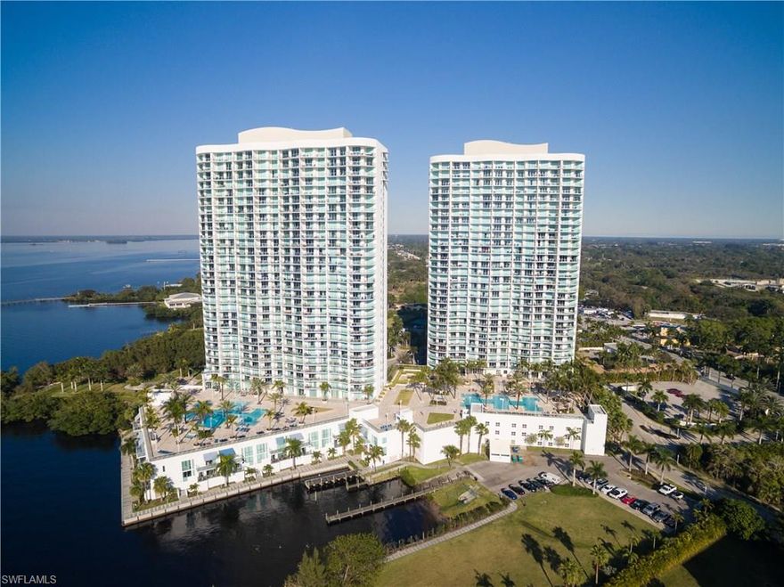 Stunning one of a kind South beach inspired condo unit within walking distance to Downtown Fort Myers River District. Enjoy breathtaking sunsets from your own personal balcony. This one of a kind luxury high-rise is a must see!!! Amenities include but are not limited to 2 amazing resort style pools, spa, fitness center, sauna, club room with catering kitchen, private library, game room with billiards, tennis courts, and concierge service. When only the best will do then look no further. Call today to schedule your personal tour of this incredible unit before it’s gone.