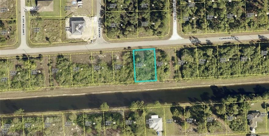 Build your dream home here!  This lot backs up to a canal.  Easy access to Columbus Blvd for shopping, restaurants, schools, churches and parks.  Just a short drive to State Route 82, I-75, Fort Myers Airport,
baseball parks, hockey arena and our beautiful beaches.  Come enjoy all sunny Southwest Florida has to offer.
