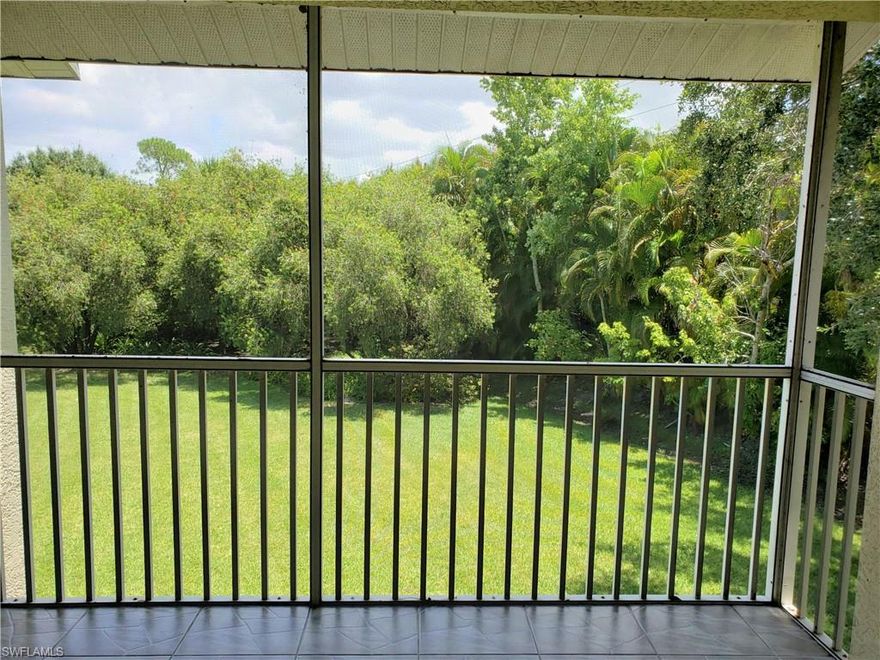 You’ll love all of the natural light and volume ceilings in this 3 bedroom, 2 bathroom 2nd floor end unit with one car garage! Enjoy your morning cup of coffee on the screened lanai overlooking a peaceful landscaped preserve. The spacious master bedroom features a large walk-in closet and the master bathroom offers dual sinks and a walk-in shower. Great eat-in kitchen with pantry and breakfast bar. Unit is just steps from the community pool and fitness center. Fountain Lakes is a gated community perfectly situated WEST of 41 in Estero and offers great amenities with 9-hole Executive golf course, and no tee times or additional golf course expenses required. Community Clubhouse with heated pool, community room, fitness center, tennis courts, kids play area, bocce ball courts and Pickleball. Great location across from Coconut Point. VACANT AND EASY TO SEE!