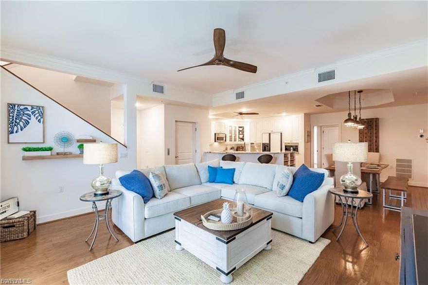 Beautifully finished turnkey attached Villa in the heart of Olde Naples, offering 2,520 sq.ft. across three levels with private elevator access. Features a gourmet kitchen, attached garage, and private pool with inviting outdoor space. Available for seasonal rental. Conveniently located near the beach and just a short walk or bike ride to 5th Ave S dining, shopping, and entertainment ideal for enjoying the Naples lifestyle.