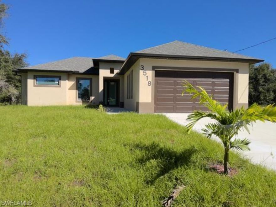 Don't miss this opportunity to own this beautiful home with 3bd, 2ba, 2car garage home! This home boasts beautiful curb appeal, impact windows and doors, tile throughout, granite counter tops, garage door opener, stainless steel appliances, connections for summer kitchen if desired has also been installed and much more! You will love this luxurious modern home located close to schools and grocery stores. Seller says sell it, ask me about closing costs contributions!