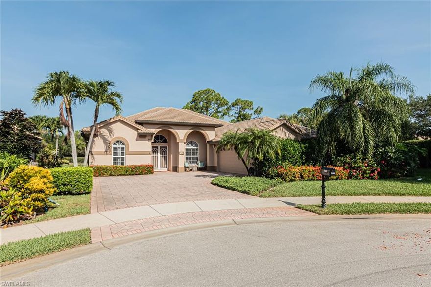 Step into this beautiful 3BR+Den, 2 Bath Single family home in the heart of North Naples and you'll find an amazing gem.   This Single Level, OPEN Floorplan home is being offered Partially Furnished and includes a large kitchen/Living Room Area, vaulted ceilings, SS appliances, Plantation Shutters, Tile Throughout (no Carpet), Spacious Bedrooms and Den, oversized 2 Car Side Entry Garage that features a Climate Controlled Wine Room. The Oversized Master Suite includes his/hers Walk in Closets with Built in Cabinets, extra Large Bathroom with a Walk In Shower and Bidet. You'll have a front Row seat for Naples' gorgeous sunsets from the Western facing screened lanai overlooking the large lake. The Lanai is also equipped with Sun Shades. Wait...there's more: The home offers Electric Storm Shutters, a 500 Gal Propane tank and Whole House Gas Generator. Situated at the End of a cul de sac.  Autumn Woods is a sought after gated community, With LOW HOA fees and great amenities such as:  a community pool, basketball court, tennis courts and a playground. Just minutes from the Mercato, Shopping, Restaurants and our lovely Naples Beaches. Don't miss this great opportunity!