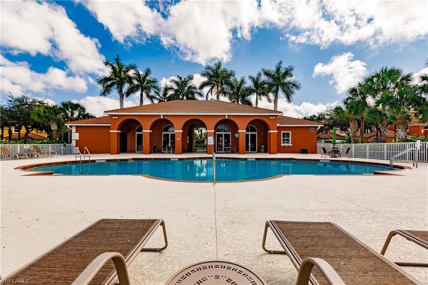 SWFL living at its best! Rare offering of First Floor, Two Bedroom, Two Bath condo with one car garage. Beautiful granite kitchen with plenty of cabinets for storage. Dining area with access to Private Lanai featuring a tranquil view of the preserve. Home is tastefully decorated and owner is selling furnished. Main Bedroom Suite has double vanities and walk in shower with huge closet. Great Gated Community with Community Clubhouse, Pool and exercise room.  Excellent location, near SWFL International Airport, Restaurants, Stores and Hospitals. Close to Sandy white beaches of Fort Myers and Sanibel.