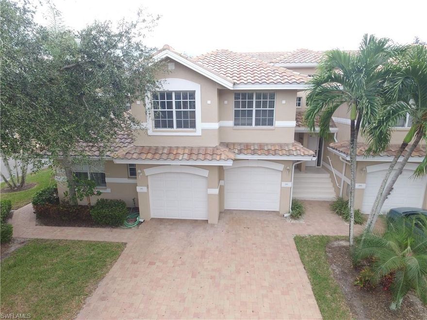 SPECTACULAR DEAL! Unit next door with identical size just sold for $344,025 without furniture! This Turnkey Furnished & recently remodeled 2nd Floor END UNIT is in the Pelican Landing's Southbridge subdivision. Along with new AC in 2019, this beautiful condo has an upgraded kitchen with stainless steel appliances, granite countertops, and premium cabinets. The lanai has been conveniently converted to living area. Master Suite has 2 spacious walk-in closets and a remodeled bath with 20-inch porcelain tile, granite countertops, a large soaking tub, and a brand-new custom shower. Amenities include a community center, tennis & pickleball courts, bocce courts, a kayak/canoe park, private island, gulf beach park with shuttle boat service, and much more! Easy walking distance to the neighborhood pool. Optional Memberships for Pelican Nest Golf Club, featuring two 18-hole championship courses, are available! Pelican Landing is a private gated community conveniently situated between Naples and Fort Myers. You'll be just minutes from Coconut Point Mall, SWFL International Airport, Florida Gulf Coast University, Gulf Coast Town Center, Miromar Outlets, beautiful beaches, and much more!