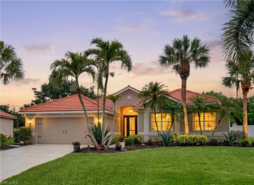 Welcome to this beautifully situated 3bedroom 2 bath single-family home located in the gated peaceful community of Hidden Links in Gateway! This inviting home offers a serene setting and direct access to a community lap pool & hot tub perfect for enjoying the Florida lifestyle. Hidden Links neighborhood has its own private lap pool and hot tub surrounded by oak trees.  Seller is offering exceptional value by paying for a FULL ROOF REPLACEMENT at closing, giving buyers peace of mind and long-term protection. In addition, a HOME WARRANTY covering the AC unit, appliance, water heater, and more will be provided, making this home a smart and secure investment! (Newer kitchen appliances, and water heater) The Club At Gateway has had a 5+Million Dollar renovation. Optional social and golf memberships available. Gateway is unique in itself with restaurants, hair salons, bank, sidewalks, farmers markets, nearby churches, convenient stores, breweries. Located minutes from I75, RSW Airport, Jet Blue Park, shopping and restaurants, award winning white sandy beaches! Schedule your showing today!