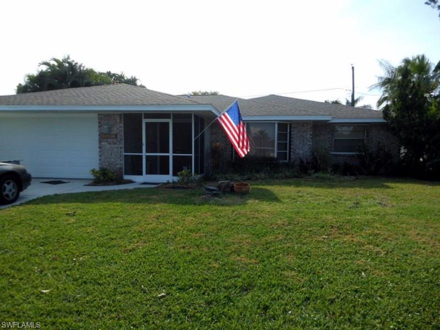 Move in condition, priced to sell and comes with a free home warranty. This 3+ bedroom 2 bath home with a 2 car garage has been remodeled and has a split floor plan.  Also there is a BONUS ROOM that could be used as a family room, office, den,  or a bedroom.  This is a great family home located in a very desirable area of Bonita Springs.  Great neighborhood with no HOA fees. Private backyard with a storage shed. Plenty of room for a pool and just minutes to the beach and shopping.  This is a must see home and will not last long and it is priced below the  appraised value.  Please call the listing agent for an appointment to see this home !!  The owners are moving out of the State and want this home sold as quickly as possible.