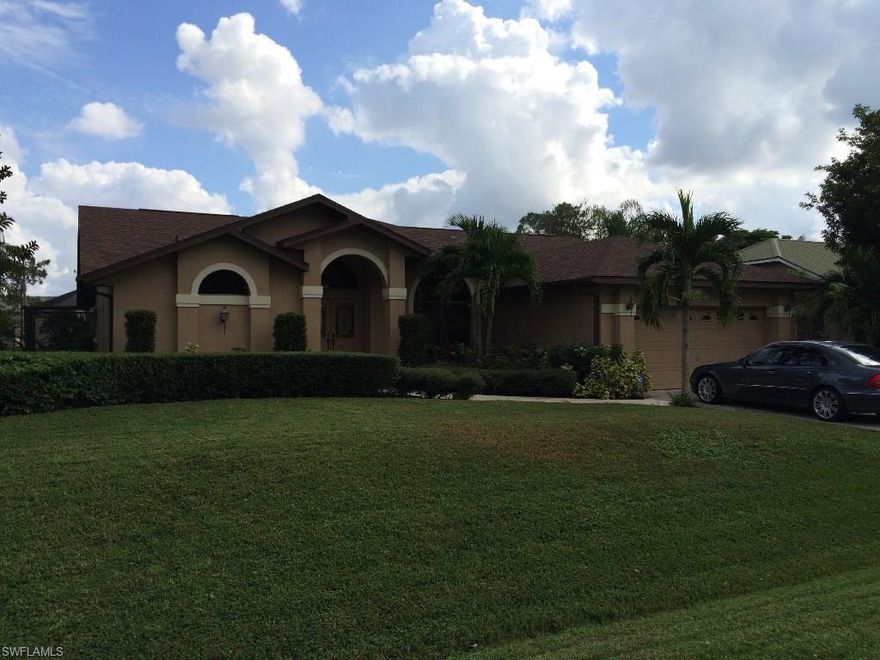 This home is located in The Rookery, a non-gated community with beautiful homes. Walk into an open floor plan and see the screened in lanai and pool with a view of the lake. Large kitchen has granite counter tops and stainless steel appliances with eating area. Family room is off the kitchen and also overlooks pool and lake.  Master bedroom has French doors leading into the lanai.  Lanai is pre-plumbed for a 3rd bathroom. Front dining room window is tinted so you can see out but nobody can see in.  Roof was replaced in 2013. Home has irrigation system. Bring offers!