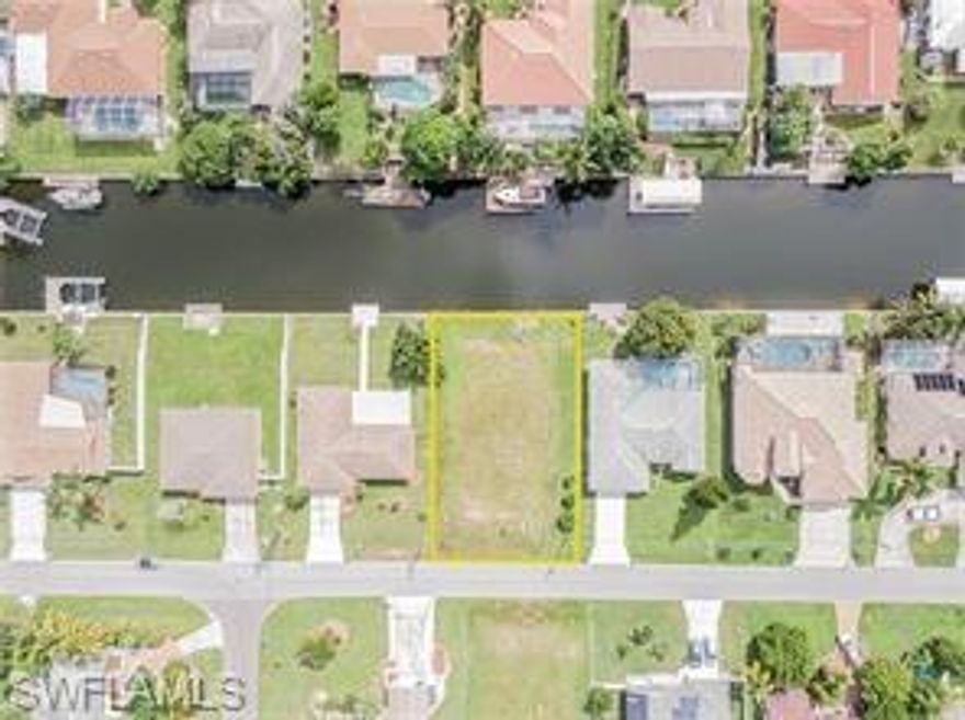 SE CAPE CORAL SOUTHERN EXPOSURE (EASY OUT) GULF ACCESS! MOST AFFORDABLE WATERFRONT BUILDING LOT IN THE CAPE! BIG PRICE REDUCTION!! ALL WATER/SEWER ASSESSMENTS ARE PAID IN FULL. HERES BETTER NEWS LOT IS NOT DESIGNED FLOOD HAZARD ZONE. CENTER OF TOWN LOCATION WITH QUICK ACCESS OUT FOR BOATING AND FISHING. CLOSE TO ALL MAJOR SHOPPING, SCHOOLS, CHURCHES, RESTAURANTS, AND ENTERTAINMENT. QUICK ACCESS TO VETERANS PARKWAY AND TO SOUTHWEST INTERNATIONAL AIRPORT. THIS IS A RARE FIND AT THIS PRICING! TAKE ADVANTAGE NOW, DONT WAIT TO BUILD YOUR DREAM HOME!