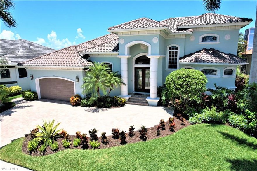 This is the home you have been waiting for! Located in the most prestigious and desirable neighborhood, Tigertail Beach area. Stunning 5 bedrooms and 4 baths offering a triple split floor plan that can accommodate a multi generational family. Gorgeous kitchen offers plenty of solid wood cabinetry, granite counters and breakfast bar seating. Double door entry opens to an inviting floor plan that flows out to the expansive lanai, featuring a summer kitchen, bar seating, dining area, living area, pool and spa. The second floor en-suite opens onto a balcony to enjoy your morning coffee while watching for passing dolphins. The large dock offers a 10k pound boat lift and room for seating. This home is located 1/2 mile to Tigertail Beach and has water direct access for a quick boat ride out to the Gulf of Mexico! New expanded paver driveway allows for plenty of parking, new roof in 2019, dual A/C 2018, pool heater 2019 and Aqualink system 2019. This home is Marco Island's waterfront living at it's best!!