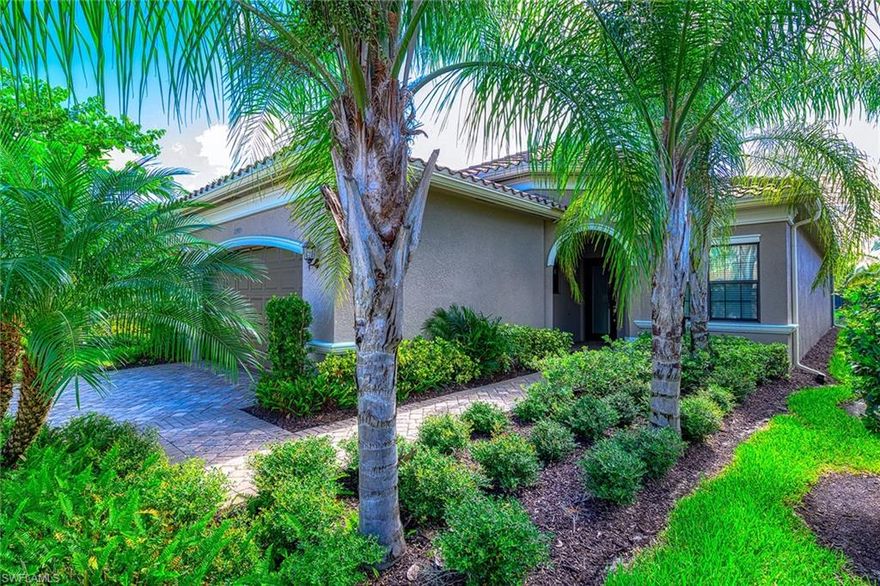 DROP YOUR BAGS! North Naples prime location in 24 hr guarded and gated community of Marbella Isles.  Highly rated schools.  Professionally decorated & great for entertaining. Upgrades throughout this LAKE VIEW home.  Chef's kitchen with quartz countertops, spacious pantry, large breakfast bar. Beautiful formal dining room, custom mirrors, tray ceiling and wood design trim. Living room open concept, design trimmed ceiling , designer furniture. Extended  screened, paved lanai on lake.  Spacious Master Bedroom, walk-in closets, his, hers vanities with quartz countertops, jacuzzi tub, separate shower. Den can be the 4th bedroom or guest room. Carrier A/C, Nest smart home.  Clubhouse a short walk away to a Fully-Equipped Fitness Center, Multi-Room for Arts & Crafts, Yoga, Games Room, Media Room, Indoor basketball court,  Resort-Style Swimming Pool & Spa, Wet Tot Splash Park and Playground, Tiki Hut, 3 Har-Tru Tennis Courts, 4 Pickle ball & 2 Bocce Courts, Party Pavilion &  so much more.