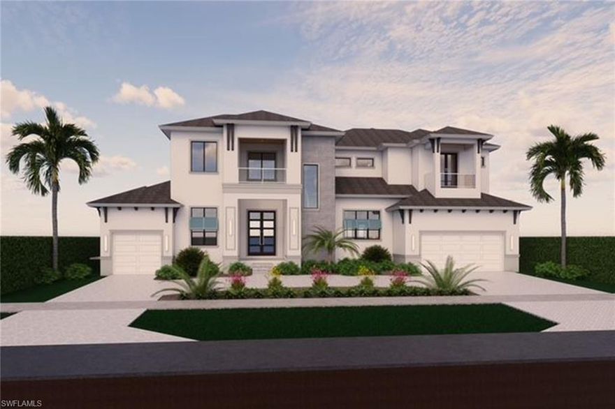 This exquisite direct-access Divco home will be completed in the summer of 2026.  Designed for entertaining and relaxing, this immaculate residence offers five bedrooms, 5 1/2 baths, upgraded kitchen appliances to Sub-Zero and Bosch, quartz kitchen countertops with tile back splash, and main bath includes a free-standing tub, dual sinks and a walk in shower.  Wood flooring throughout the main living areas. Plenty of space on the lanai, which features an outdoor kitchen, large heated pool with a sun ledge, and a spa.  Two covered balconies on the upper level, a morning kitchen and a loft. Three-car garage with a circular drive. There is still time to make major changes if desired. Please see the attached list of all the outstanding features of this remarkable home. MLS photo is virtually rendered.