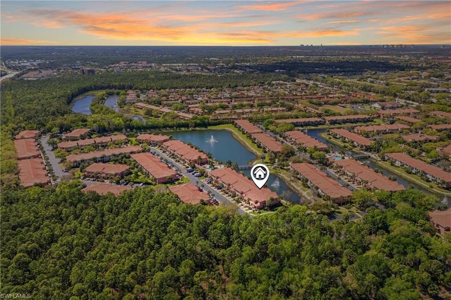 Priced to sell and loaded with upgrades, this is one opportunity you don’t want to miss. Offering FURNSIHED 2 bedrooms plus a spacious loft (perfect for a home office or additional living space), 2 bathrooms, and a 1-car garage, this unit stands out with a long list of recent, high-value upgrades—many completed in 2024–2026. Inside, you’ll find “wood-look” tile flooring throughout the main living areas, new carpet in bedrooms and stairs, plantation shutters on all windows, and modern touches throughout. The kitchen has been elevated with granite countertops, new backsplash (2026), new sink and faucet (2024), updated cabinet hardware (2025), along with a new dishwasher and microwave. Custom barn doors add a stylish touch to the laundry area. Major system upgrades include a brand-new HVAC (Dec 2024) and new water heater (Oct 2024) Both bathrooms have been refreshed with new mirrors, faucets, accessories, and fresh paint (2024), plus a new master tub faucet and cartridge (2025). Additional improvements include repainted guest bedroom (2023) and freshly painted bathrooms (2024). Exterior and finishing touches continue with repainted front and garage doors and stair railing (2026) and new lanai screens (2026). Enjoy peaceful lake views from your screened lanai—your private retreat.
Villagio has also undergone significant community-wide upgrades, including new roofs, fresh exterior paint, sealed roads, updated gate system, new pool furniture, new gym equipment, community grills, and more—adding even greater long-term value. Residents enjoy a 70-acre gated setting with preserve and lake views, plus resort-style amenities: pickleball, tennis, fitness center, grand piazza, resort pool, sports bar, movie theater, and more—all within walking distance. Prime location just minutes from Miromar Outlets, Coconut Point, Gulf Coast Town Center, Florida Gulf Coast University, SWFL International Airport, dining, shopping, and Southwest Florida’s beautiful beaches. Schedule your showing today before it’s gone.